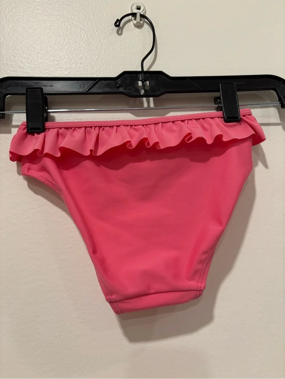 Girls Pink Ruffle Two-Piece Swim Set with Mermaid Graphic